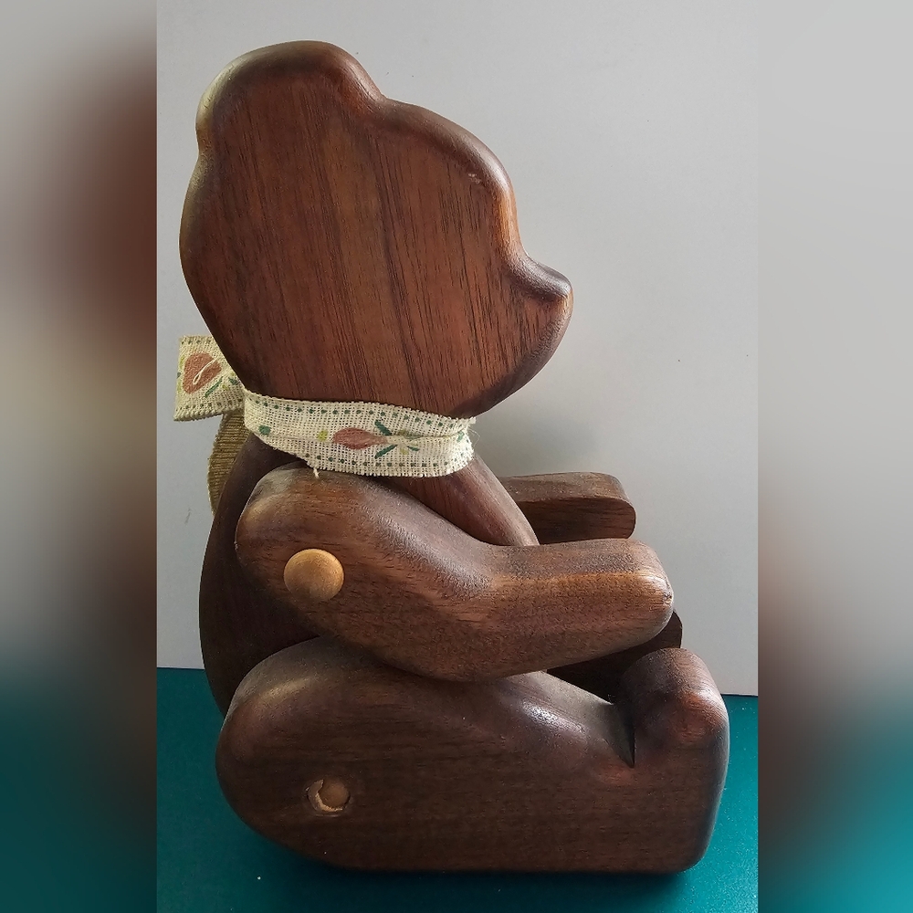 Handcrafted Wooden Bear Figurine